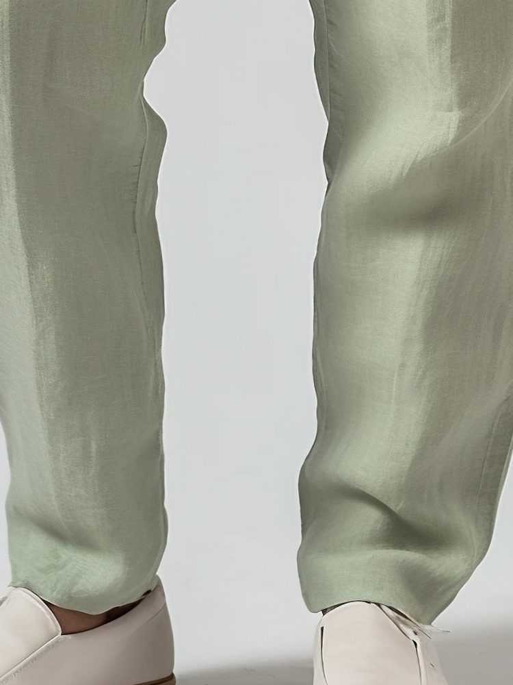 ChArmkpR Mens Solid Cotton Casual Loose Drawstring Waist Pants